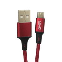 Esta es la imagen de cable micro usb ghia nylon color rojo de 1m