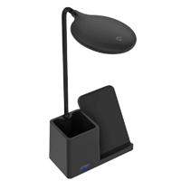 Esta es la imagen de cargador acteck energon lumimate ci722 / de escritorio / lampara led / carga inalmbrica qi / portalapices / 15 w / para smartphones / negro / ac-937177