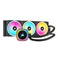 Esta es la imagen de disipador con enfriamiento liquido corsair icue link h150i aio / 360 mm/ s-1700 1200/ am5 am4/ rgb negro