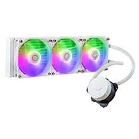 Esta es la imagen de disipador de enfriamiento liquido cooler master / ml360l core / blanco / argb / gamer