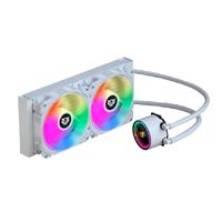 Esta es la imagen de enfriamiento liquido cpu gamer balam rush hydrox pro hx20 / 2 ventiladores / 120mm / iluminacion argb / aluminio / blanco / br-937375