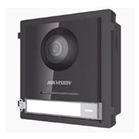 Esta es la imagen de frente de calle ip 2 megapixeles hikvision ds-kd8003-ime1(b) para videoportero modular / poe / angulo 146° / ultra baja iluminación / exterior ip65 / wdr 120 db