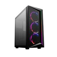 Esta es la imagen de gabinete cooler master cmp 510 /negro / midi tower / atx / 3 ventiladores argb instalados/ gamer.