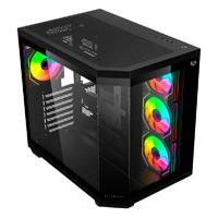 Esta es la imagen de gabinete gamer balam rush tank master 9600tb / media torre / atx - micro atx - itx / paneles removibles / 4x ventiladores argb / soporte para enfriamiento / cristal templado / negro / br-938679