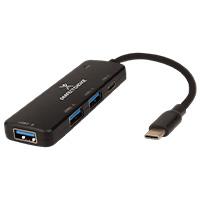 Esta es la imagen de hub usb tipo c - 3 puertos usb-a + 1 puerto usb-c perfect choice