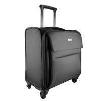 Esta es la imagen de maleta de viaje rotacion 360 grados en ruedas con trolley y compartimiento para laptop 15.6 pulgadas perfect choice prit - negro