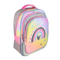 Esta es la imagen de mochila escolar perfect choice multiples compartimentos explorer - arcoiris