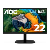 Esta es la imagen de monitor led aoc 22b2hm2 / color negro / panel va 21.5 / hdmi y vga / aspecto 16:9 / tiempo de respuesta 4ms / vesa 100x100 mm / 1920 x 1080 / 100  hz / contraste 20