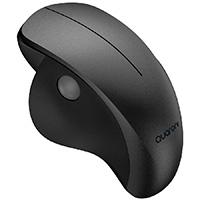 Esta es la imagen de mouse inalmbrico ergonmico scroll lateral quaroni 3 scroll/receptor 2.4 ghz/1200 dpi/ptico/bajo consumo/negro