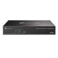 Esta es la imagen de nvr tp-link vigi vigi nvr1004h-4p nvr poe 4 canales hdmi 4k h.265 onvif plug and play audio bidireccional grabacion continua 24/7 ancho de banda 80mbps