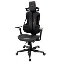 Esta es la imagen de silla ocelot gaming os-scorpion/ vinipiel / base aleacion de aluminio / descansabrazos 4d / piston clase 4 / reclinable 170 grados / hasta 150kg / cojines lumbar y cervical / color negro