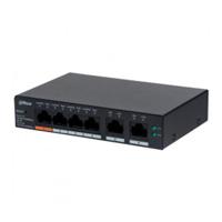 Esta es la imagen de switch/ dahua/ cs4006-4gt-60 - switch poe de 6 ptos gigabit/ 4 ptos poe 10/100/1000/ 2 ptos uplink 10/100/1000/60 watts totales/administrable en la nube por dolynk care/ poe hasta 250mt carcasa met