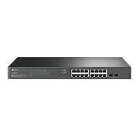 Esta es la imagen de switch | tp-link | sg2218p | 16 puertos poe+ | 2 puertos sfp  gigabit | omada sdn | ipv6 | montaje en rack