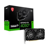 Esta es la imagen de tarjeta de video msi nvidia geforce rtx 4060 ti oc. pcie x16 4.0/8gb/gddr6x/estandar/hdmi/3 xdp/gama media