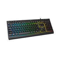 Esta es la imagen de teclado acteck aurean pro ta477g / alambrico usb / multimedia / iluminacion rgb / anti-ghosting / 105 teclas/ membrana / español / negro / ac-936743