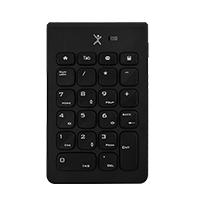 Esta es la imagen de teclado numero inalambrico conector usb portatil 22 teclas de membrana perfect choice numbra - negro