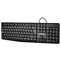 Esta es la imagen de teclado techzone tzactca04 alambrico standard usb ergonomico negro