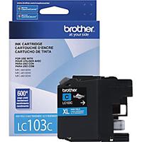 Esta es la imagen de cartucho brother cyan lc103c para rendimiento de 600 impresiones