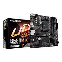 Esta es la imagen de mb gigabyte amd b550m k s-am4 5a gen/4x ddr4 3200/dp/hdmi/m.2/4x usb 3.2/micro atx/gama media/gamer