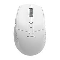 Esta es la imagen de mouse acteck optimize ergo mi680 / inalambrico / dual / receptor usb - bluetooth / laser / 1600 dpi / blanco / ac-934084