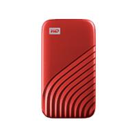 Esta es la imagen de unidad de estado solido ssd externo wd my passport 1tb portatil usb 3.2 tipo c rojo windows mac backup encriptacion wdbagf0010brd-wesn