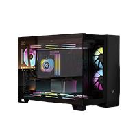 Esta es la imagen de gabinete corsair 2500x link/ negro/semi- torre/ micro-atx mitx /cristal templado/gamer/ cc-9011267-ww