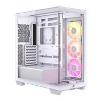 Esta es la imagen de gabinete corsair icue link 3500x rgb / semi- torre / atx / gamer / white(cc-9011281-ww)