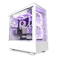 Esta es la imagen de gabinete nzxt h5 elite/ blanco/con ventana/midi-tower/micro-atx/rgb/gamer