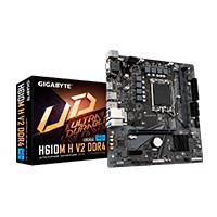 Esta es la imagen de mb gigabyte h610 intel s-1700 13a/12a gen/2xddr4 3200mhz/pcie 4.0 x 16/hdmi/4xusb 3.2/m.2/micro atx/gama basica