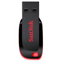 Esta es la imagen de memoria sandisk 128gb usb 2.0 cruzer blade z50 negro c/rojo sdcz50-128g-b35