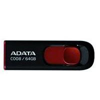 Esta es la imagen de memoria adata 64gb usb 2.0 c008 retractil negro-rojo ( ac008-64g-rkd)