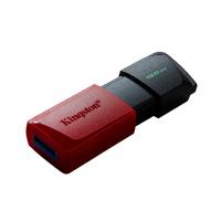 Esta es la imagen de memoria flash usb kingston data traveler exodia m 128gb gen 1 3.2 c/tapa móvil negro + rojo (dtxm/128gb)