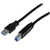 Esta es la imagen de cable certificado 1m usb 3.0 super speed ss usb b macho a usb a macho adaptador para escáner impresora - negro - startech.com mod. usb3cab1m