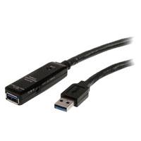 Esta es la imagen de cable extensor alargador usb 3.0 superspeed activo de 3m - usb a macho a hembra - negro - startech.com mod. usb3aaext3m