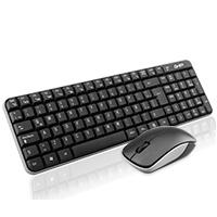 Esta es la imagen de combo teclado multimedia y mouse optico ghia / gt4000bg / inalambrico / receptor usb / negro con gris