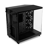 Esta es la imagen de gabinete nzxt h6 flow / vidrio templado / negro / atx