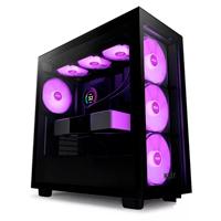 Esta es la imagen de gabinete nzxt h7 elite rgb /negro/con ventana/midi-tower/micro-atx/4ventiladores/gamer.