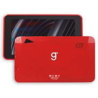 Esta es la imagen de tablet ghia a7 wifi/a133 quadcore/ 7 pulg ips /2gb ram/32gb /usb c/2cam/wifi/bluetooth/2100mah/android 11 /roja