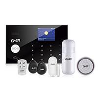 Esta es la imagen de kit de alarma integral smarthome ghia wifi panel tactil pantalla a color tamper switch incluye sirena