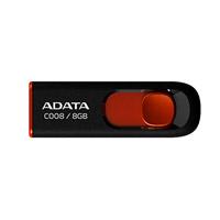 Esta es la imagen de memoria adata 16gb usb 2.0 c008 retractil negro- rojo (ac008-16g-rkd)