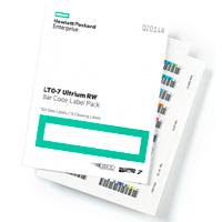Esta es la imagen de hpe paquete de etiquetas con codigo de barras lto-7 ultrium rw