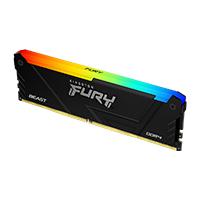 Esta es la imagen de memoria ram kingston dimm ddr4 8gb 3200mt/s fury beast black xmp rgb cl16 288pin 1.35v c/disipador de calor p/pc/gamer/alto rendimiento kf432c16bb2a/8