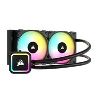 Esta es la imagen de disipador con enfriamiento liquido corsair icue h100x /240 mm/ s-1700 1200/am5 am4/ rgb cw-9060065-w