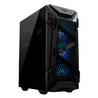 Esta es la imagen de gabinete asus tuf gaming gt301 /media torre /atx /cristal templado /negro /rgb
