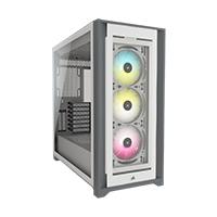 Esta es la imagen de gabinete corsair icue 5000t/blanco/semi- torre/atx /cristal templado/rgb /gamer (cc-9011231-ww)