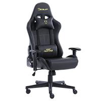 Esta es la imagen de silla ocelot gaming ogs-01 / vinipiel / base nylon ajustable / descansabrazos 2d / piston clase 4 / reclinable 90-155 grados / hasta 150kg / cojines lumbar y cervical / color negro