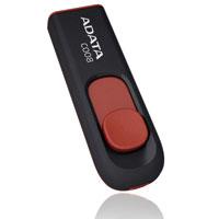 Esta es la imagen de memoria adata 32gb usb 2.0 c008 retractil negro-rojo (ac008-32g-rkd)