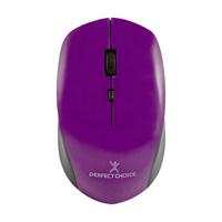 Esta es la imagen de mouse inalambrico 1600 dpi optico conector usb perfect choice root pro - morado