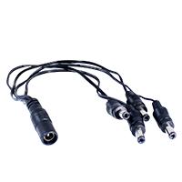 Esta es la imagen de divisor de energia ghia tipo pulpo 4en1 / para cctv / 1 conector hembra/ 4 conectores macho