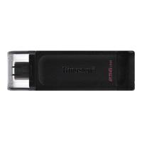 Esta es la imagen de memoria flash usb kingston data traveler 70 256gb gen 1 3.2 tipo c negro (dt70/256gb)